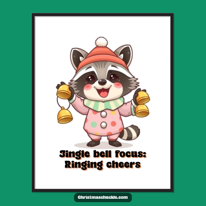 Funny Free Printable Raccoon Clown Wall Art: Whimsical Juggling Downloadable Decor