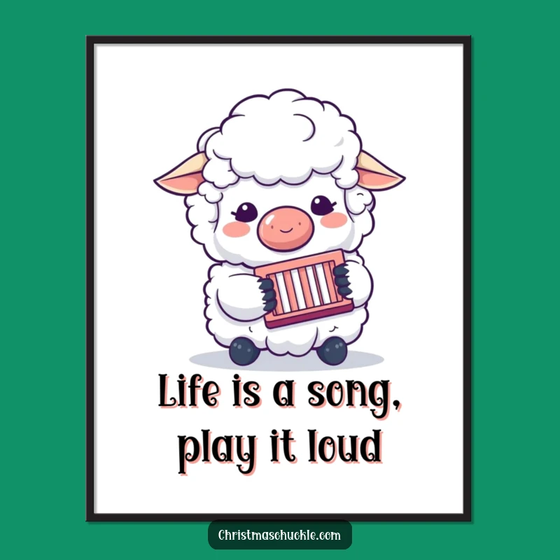 Free Printable Sheep Clown Art - Whimsical Downloadable Decor for Music Lovers