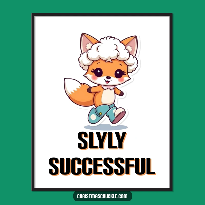 Funny Free Printable Wall Art: Whimsical Fox Clown Decor - Hilarious Downloadable Art