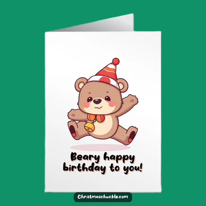 Free Printable Birthday Card Clumsy Bear Funny Downloadable Greeting Hilarious