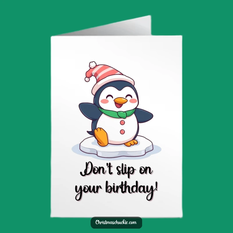 Free Printable Birthday Card: Penguin Clown Slip - A Funny Downloadable Gift!