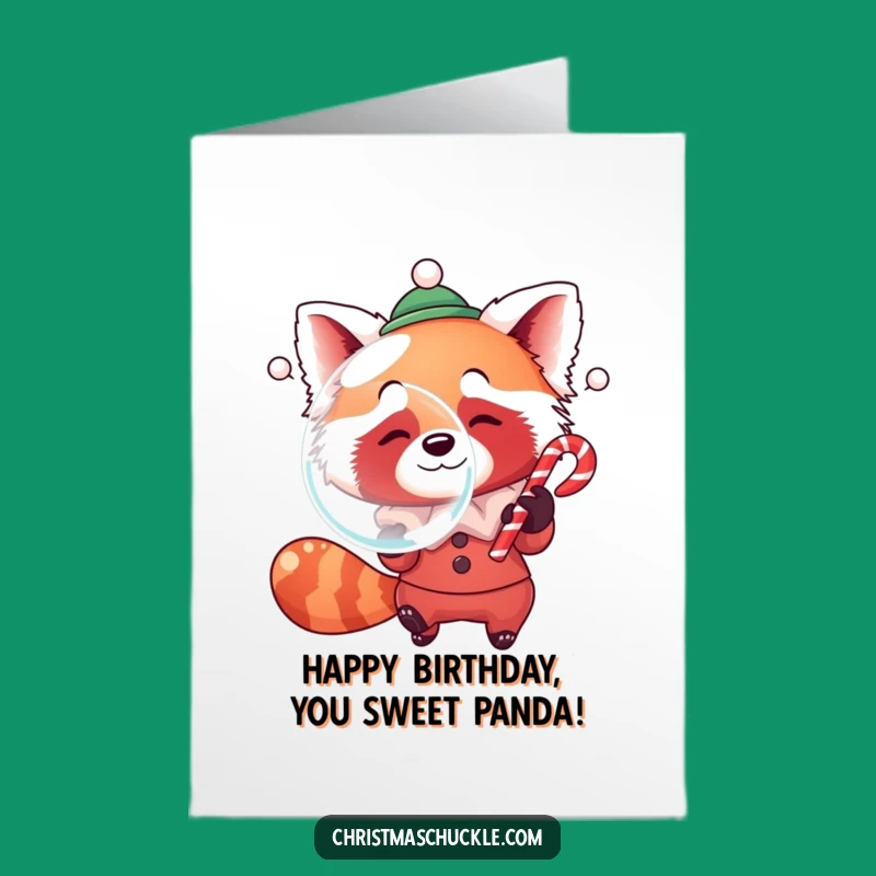 Free Printable Funny Red Panda Clown Birthday Card - Downloadable Sweet Surprise!