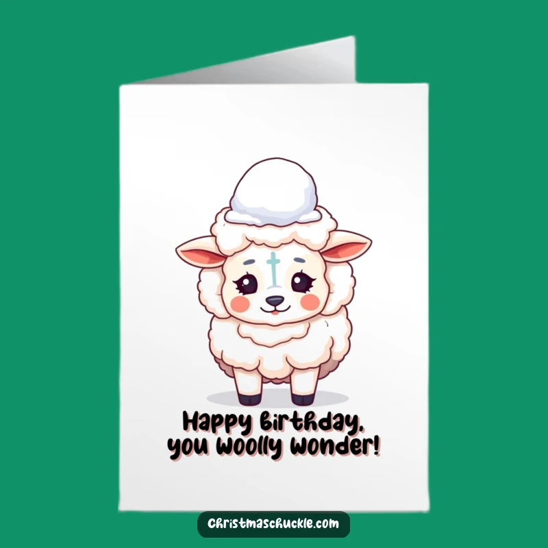 Free Printable Funny Sheep Clown Birthday Card - Downloadable Woolly Surprise!