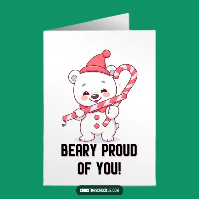 Free Printable Polar Bear Clown Congrats Card: Hilarious Downloadable Gift for Success!