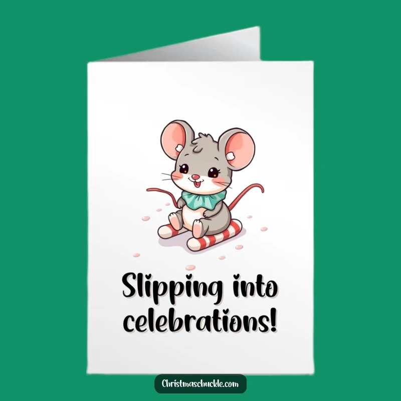 Free Printable Mouse Clown Congratulations Card: Funny Sliding Downloadable Gift
