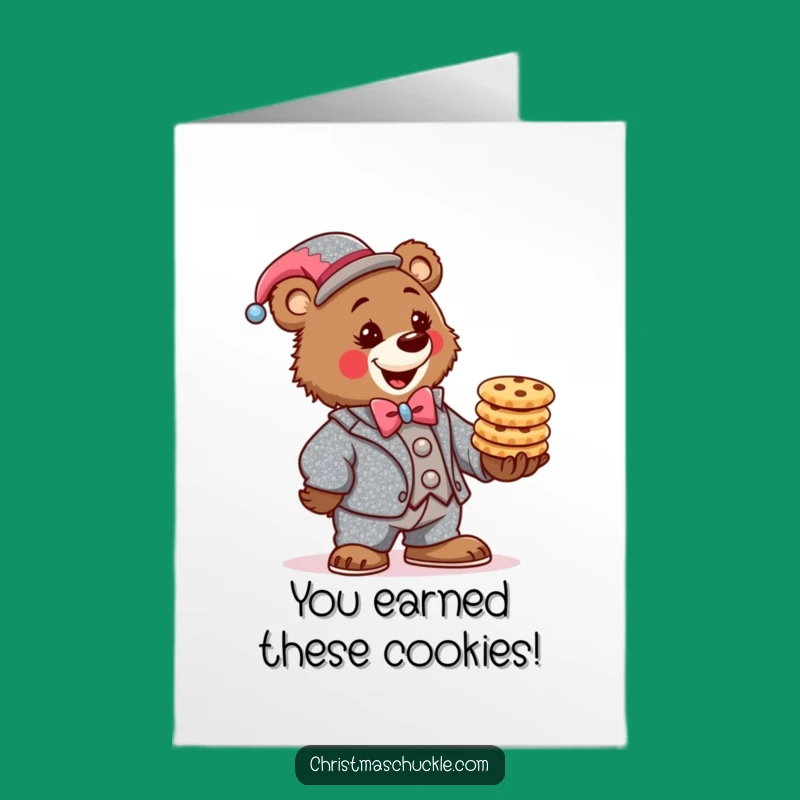 Free Printable Congrats Card: Bear Clown's Feat - Impressive Downloadable Win!