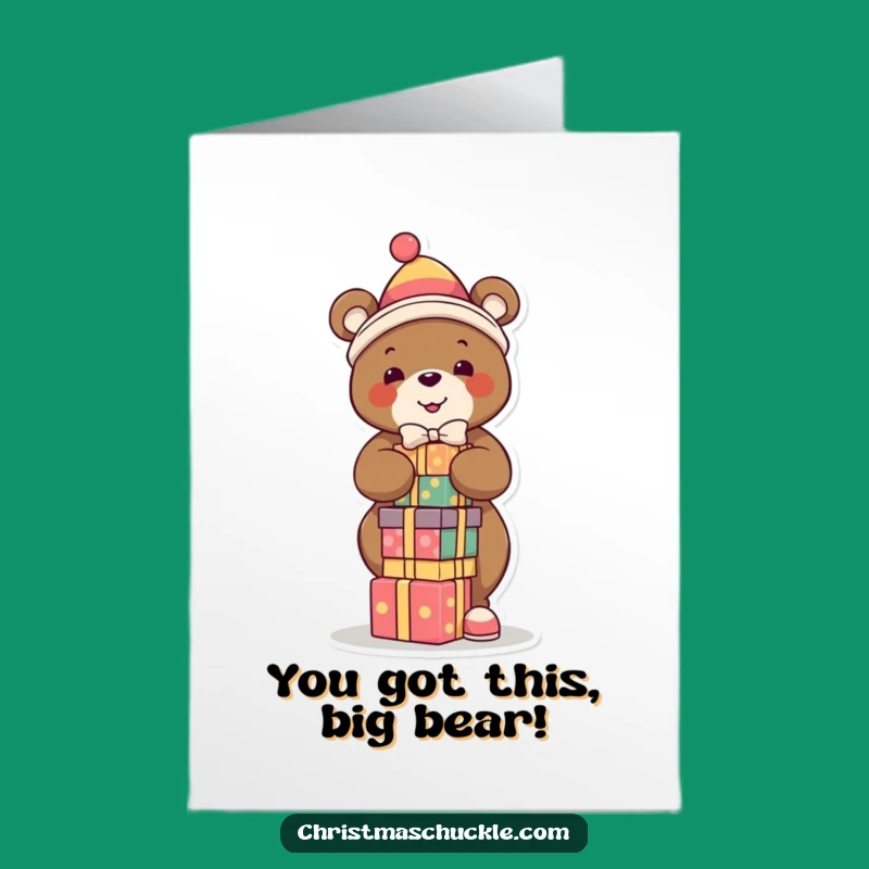 Free Printable Bear Clown Congrats Card - Hilarious Downloadable Gift for Big Wins