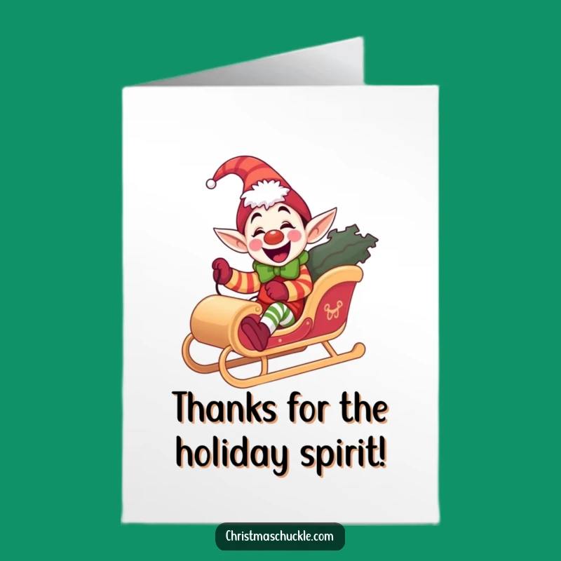 Free Printable Elf Clown Thank You Card: Joyful Downloadable Appreciation!