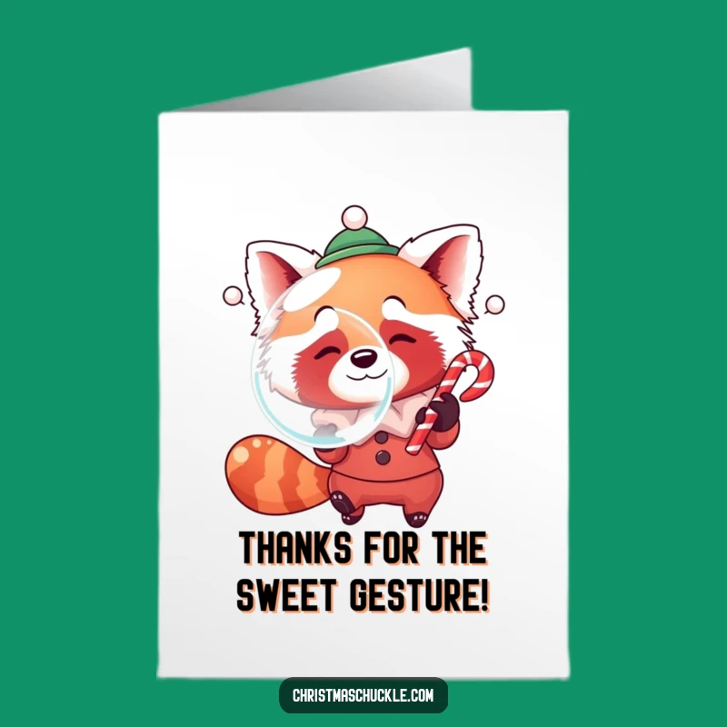 Free Printable Funny Red Panda Clown Thank You Card - Downloadable Sweet Thanks!