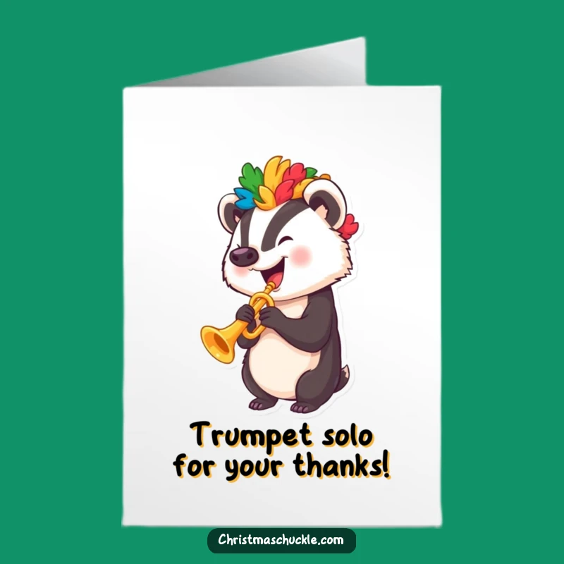 Free Printable Thank You Card: Badger Clown's Musical Thanks Download