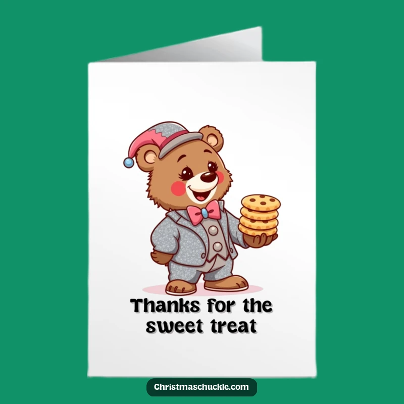 Free Printable Thank You Card: Bear Clown's Balance - Charming Downloadable Gratitude