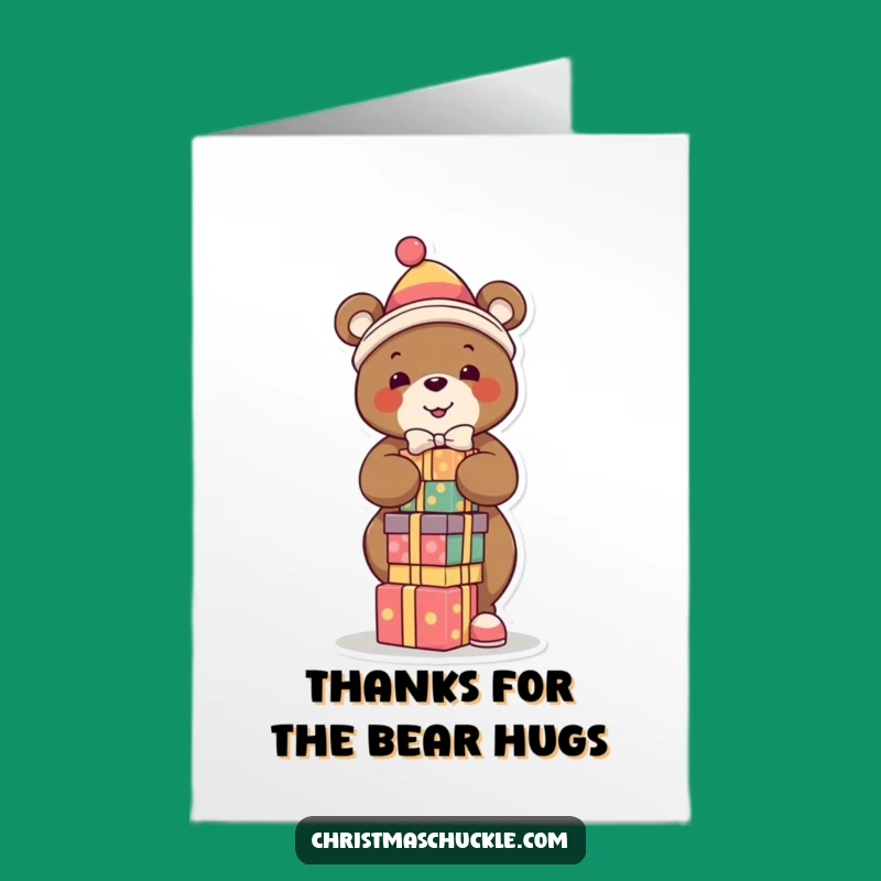 Free Printable Bear Clown Thank You Card - Funny Downloadable Gift for Generosity