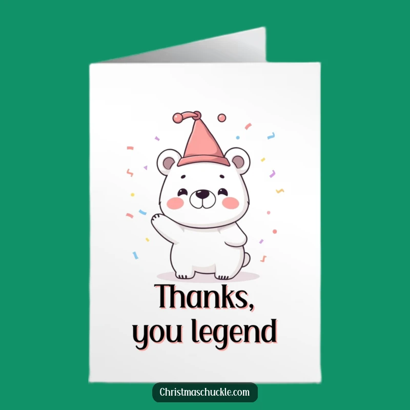 Free Printable Thank You Card: Jester Bear's Confetti Thanks - Funny Downloadable Gift