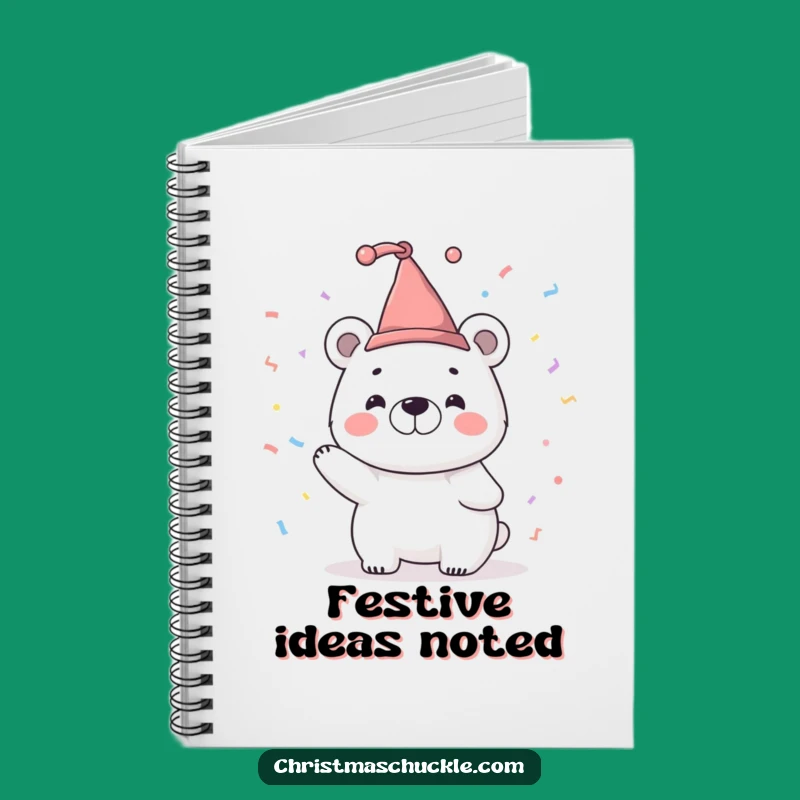 Funny Jester Polar Bear Journal - Festive Writing Companion for Celebrations