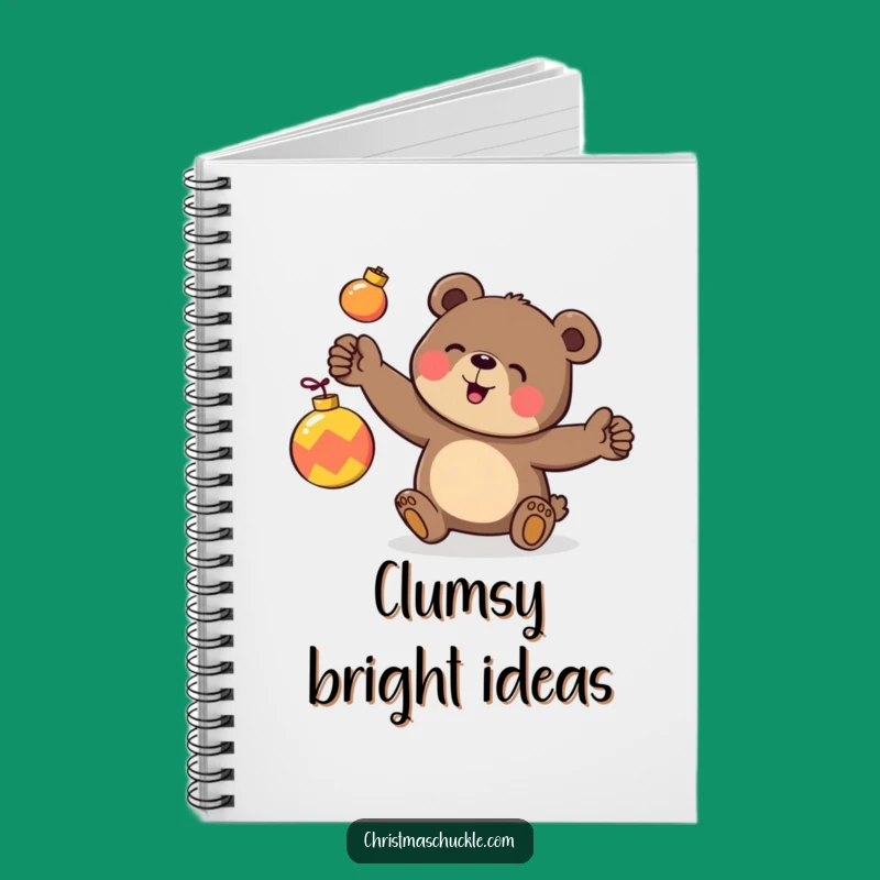 Funny Bear Juggling Notebook: Clumsy Ornaments - Journal for Holiday Fun