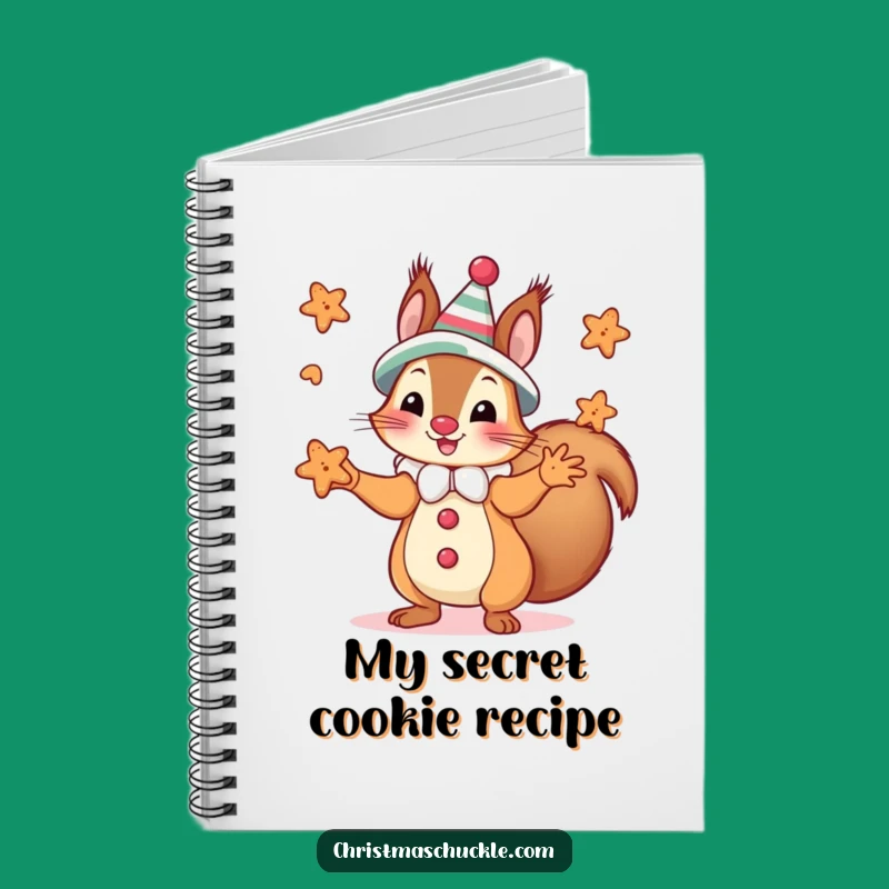 Funny Clown Squirrel Cookie Notebook - Hilarious Journal for Ideas