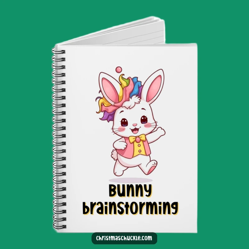 Funny Kawaii Bunny Notebook: Rainbow Clown Hop Journal for Sweet Ideas