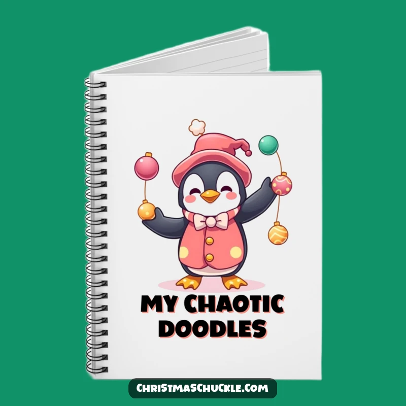 Funny Penguin Clown Notebook: Jot Down Ideas with Festive Merriment