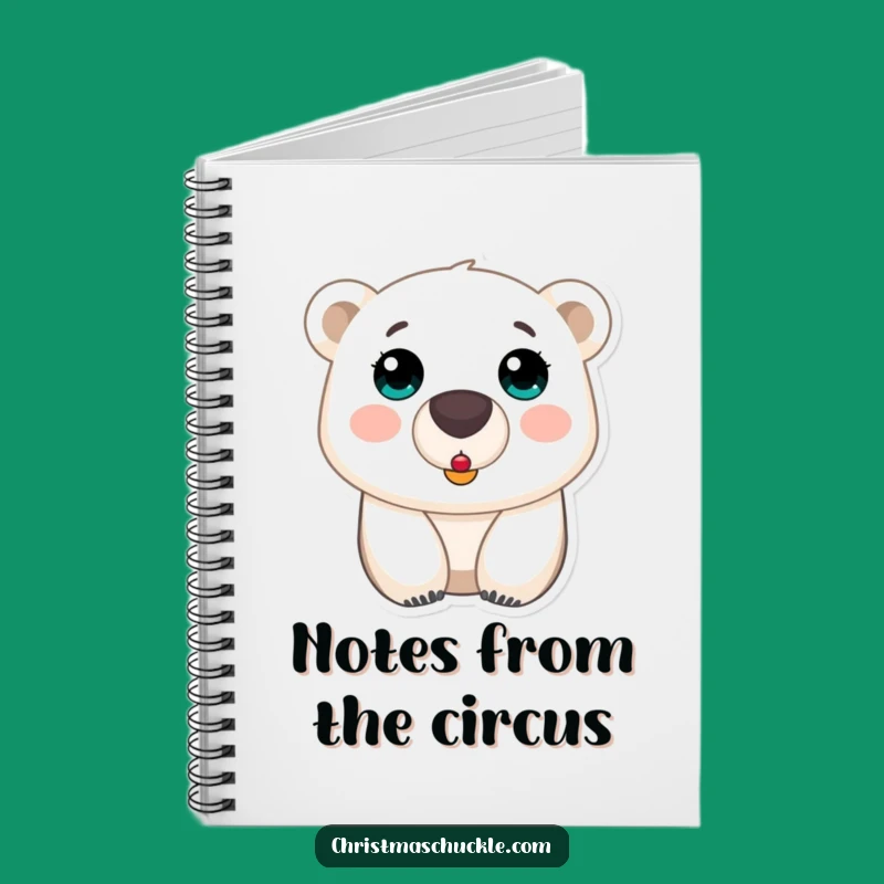 Funny Polar Bear Clown Nose Notebook: Jot Down Your Surprises