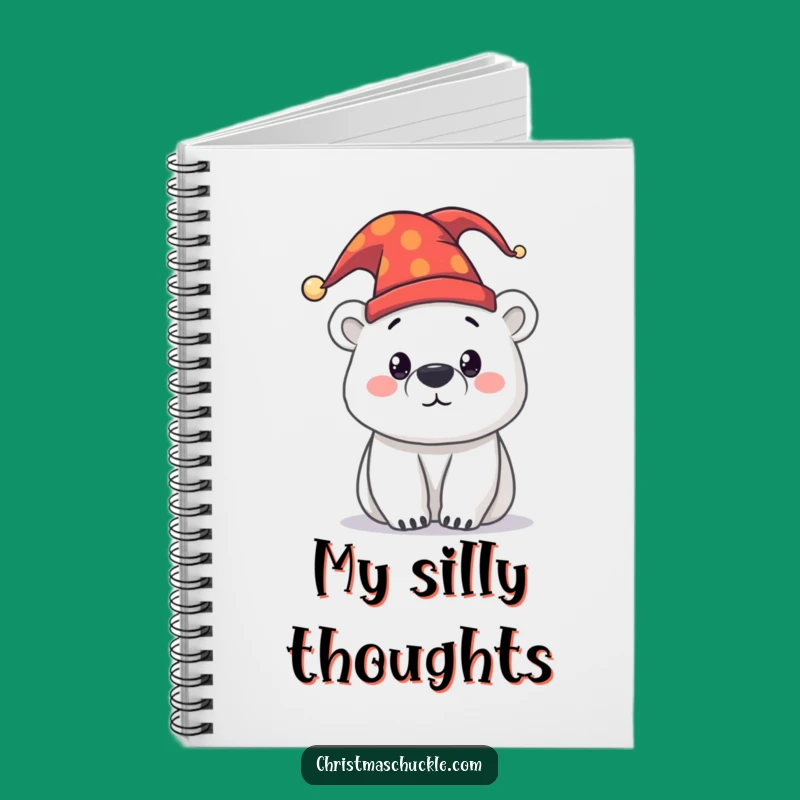 Funny Polar Bear Jester Notebook - Jot Down Ideas with Arctic Humor!