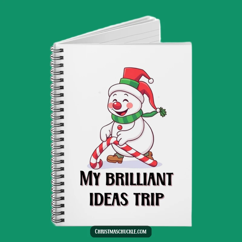 Funny Snowman Clown Notebook: Festive Top Hat Mishap, Hilarious Gift for Jotting Down Laughs
