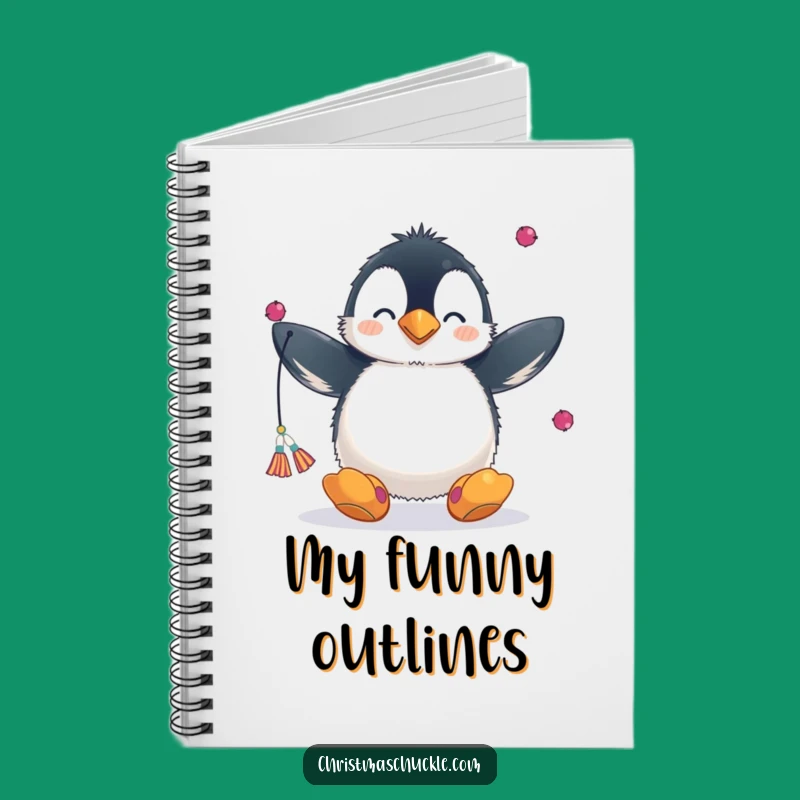 Funny Penguin Juggling Notebook - Clown Circus Journal, Perfect Funny Gift for Notes