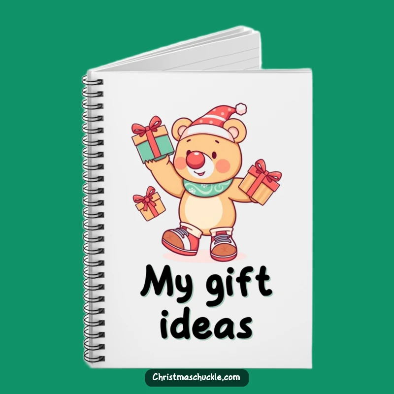Funny Juggling Bear Notebook: Festive Clown Character for Humorous Notes