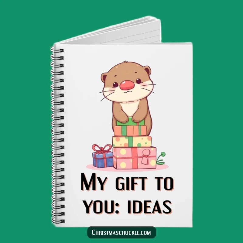 Funny Clown Otter Present Notebook - Hilarious Journal for Notes & Ideas