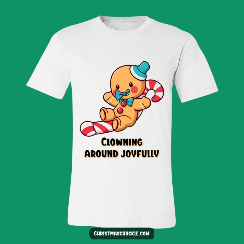Funny Gingerbread Clown T-Shirt: Wear Your Holiday Fun with Style