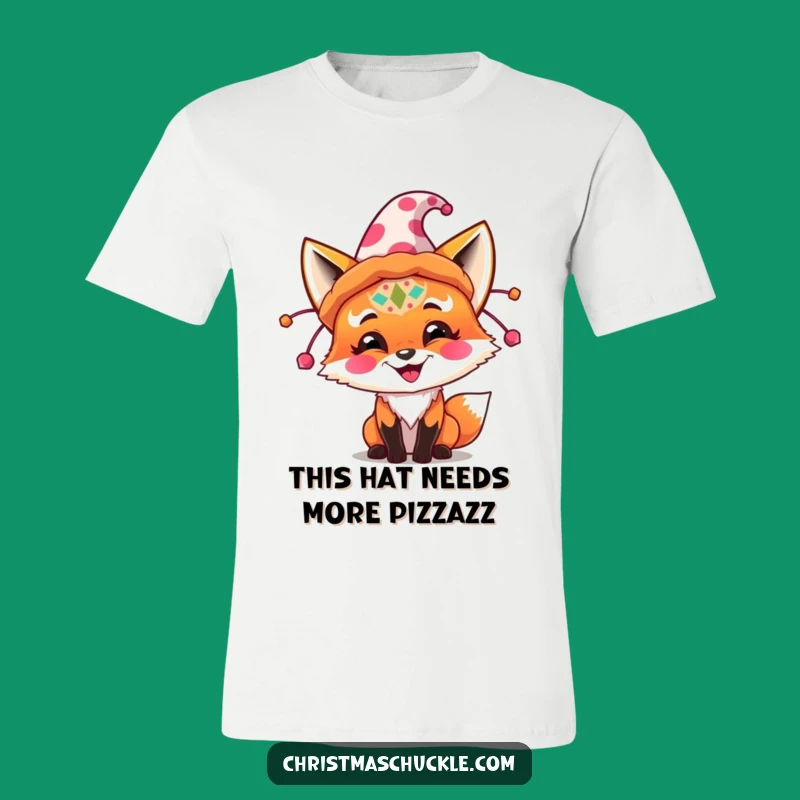 Funny Clown Fox Hat T-Shirt - Comical Animal Tee for a Good Laugh