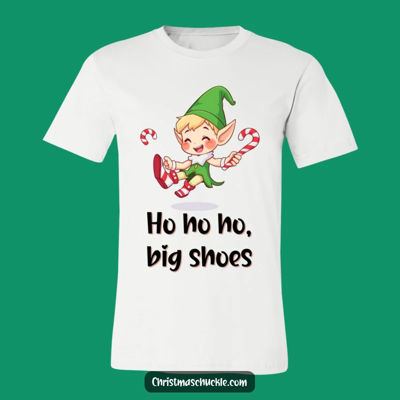 Funny Elf Clown Shoes T-Shirt: Hilarious Christmas Apparel for a Joyful Holiday Season!