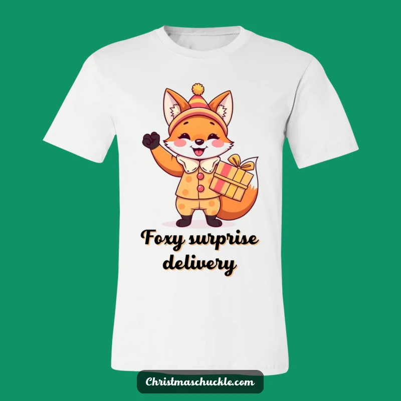 Funny Fox Clown T-Shirt: Hilarious Gift for Party Animals with a Wrapped Surprise