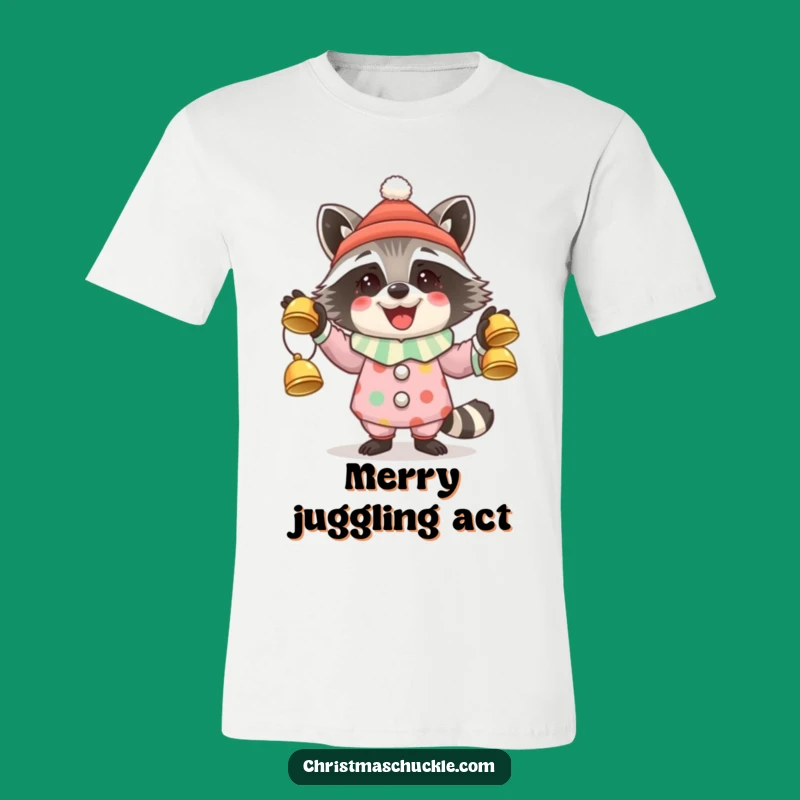 Funny Raccoon Clown T-Shirt: Hilarious Holiday Spirit, Perfect Festive Gift