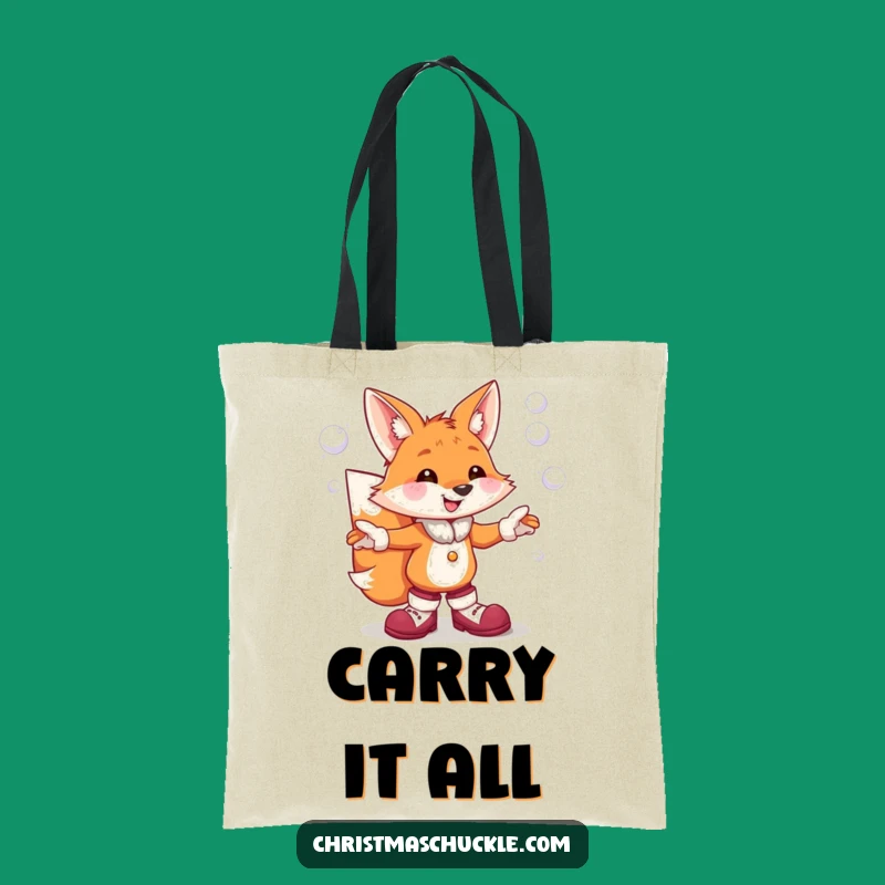 Funny Clown Fox Tote Bag: Carry Your Laughs with This Juggling Design