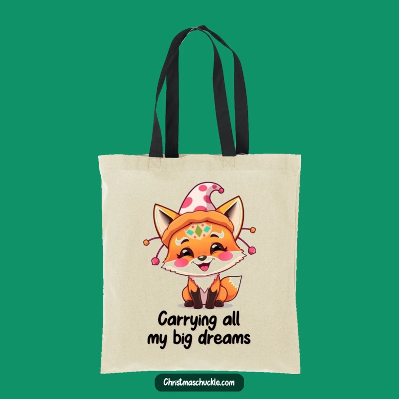 Funny Clown Fox Hat Tote Bag - Spacious & Comical Carry-All Gift