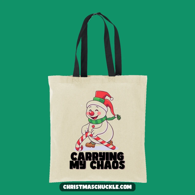 Funny Snowman Clown Tote Bag: Festive Top Hat Mishap, Hilarious Holiday Shopping Gift