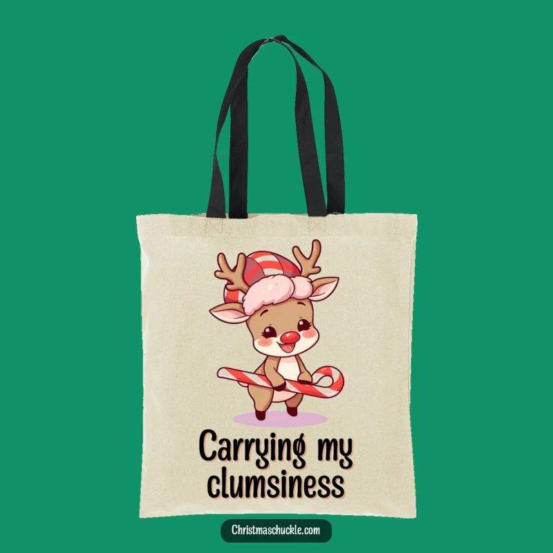 Funny Reindeer Tote Bag: Carry Holiday Chaos with a Clown Character