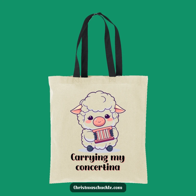 Funny Sheep Clown Tote Bag: Carry Your Music & Merriment in Style