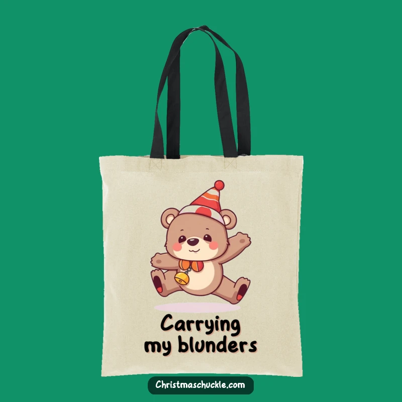 Funny Bear Tripping Tote Bag: Carry Your Holiday Spirit (and Clumsiness), Chic Gag Funny Gift