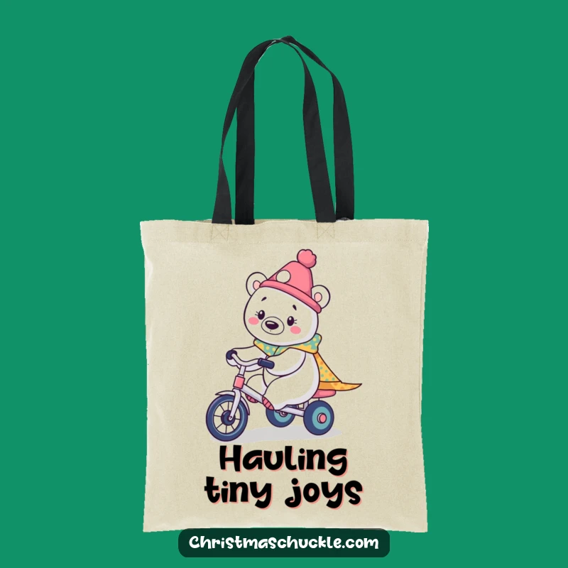 Funny Kawaii Polar Bear Clown Tote Bag: Carry Your Day with Arctic Charm