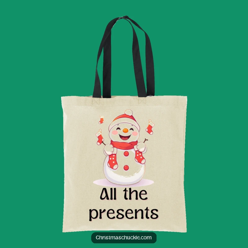 Funny Kawaii Snowman Tote Bag - Carry Your Holiday Spirit with Joy