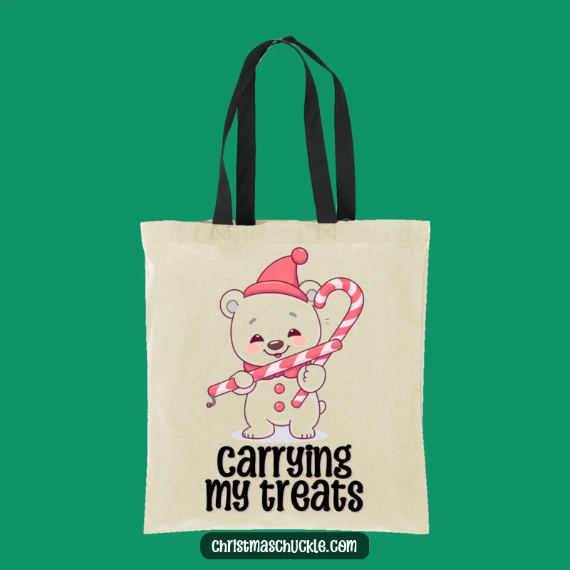 Funny Polar Bear Clown Tote Bag, Balancing Act Style, Ideal Gift