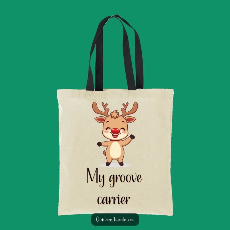 Funny Reindeer Dance Tote Bag - Festive and Hilarious Holiday Carry-All